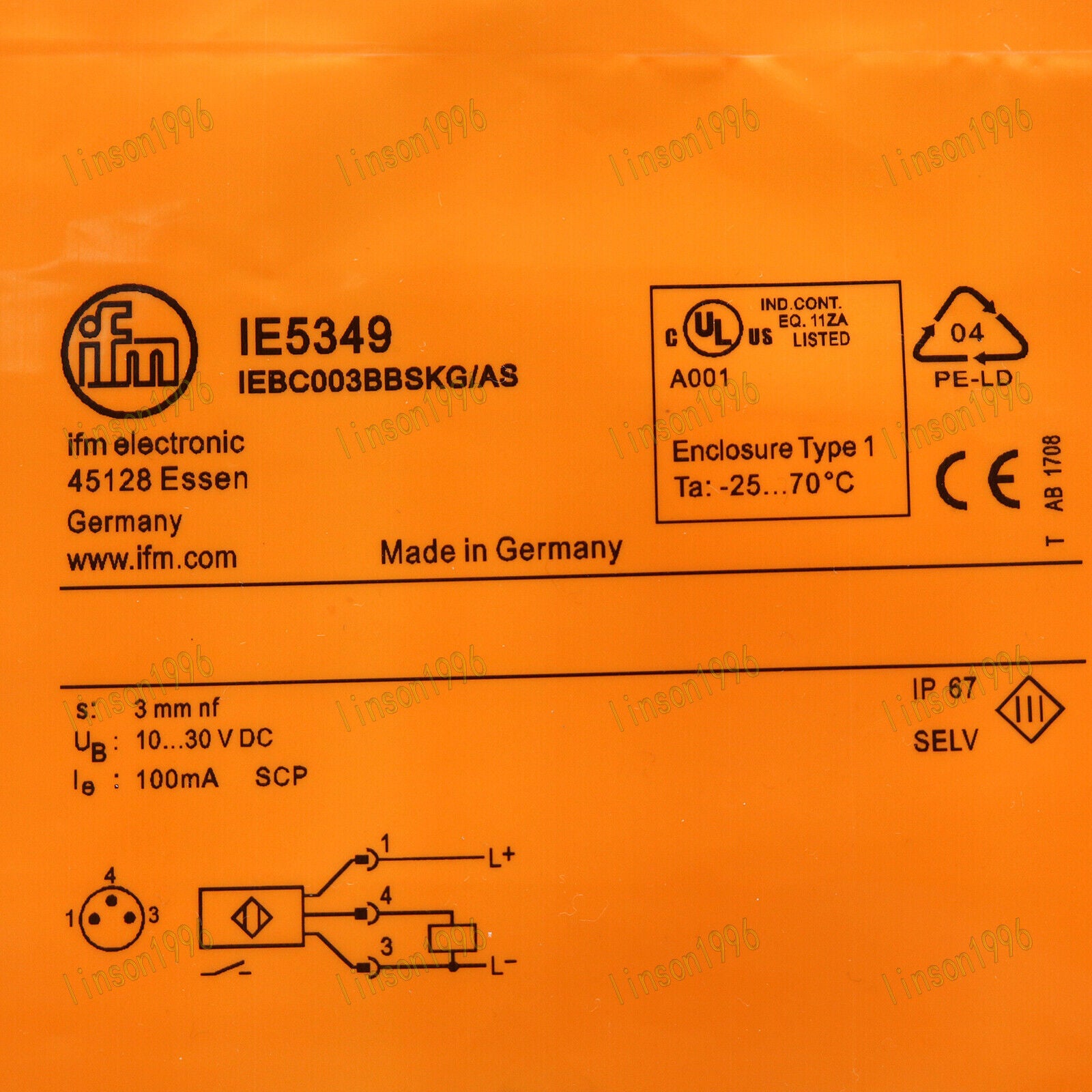 1PCS New IFM IE5349 Proximity Sensor IEBC003BBSKG/AS Spot Stock - IFM