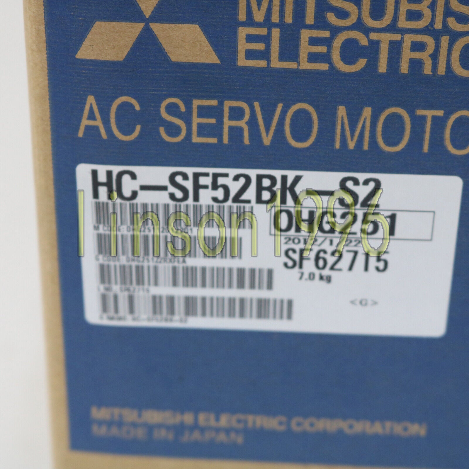 Mitsubishi Servo Motor HC-SF52BK-S2 1-Year IN STOCK - MITSUBISHI