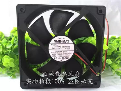 NMB 4710KL-05W-B39 DC24V 0.20A 120*120*25MM 2-wire Inverter Cooling Fan