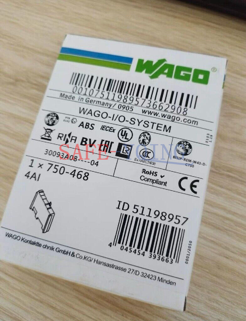 new ONE WAGO 750-468 4-channel analog input module