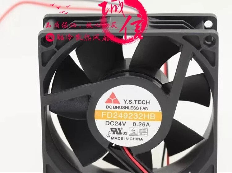 Y.S.TECH FD249232HB 9032 DC24V 0.26A 9CM 2-Wire Inverter Cooling Fan