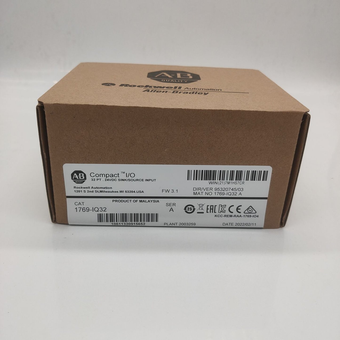 New Factory Sealed AB 1769-IQ32 SER A CompactLogix 24V DC Input Module 1769IQ32 - COMPACTLOGIX