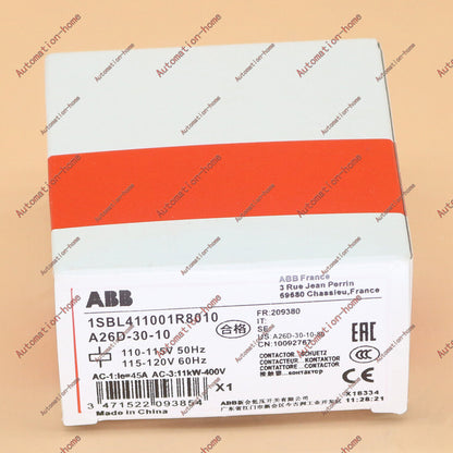 ABB 1PC A26D-30-10 110V AC Contactor - ABB