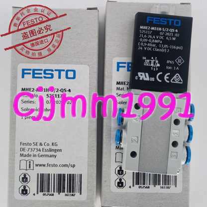 new 1PC FESTO Solenoid valve MHE2-MS1H-5/2-QS-4 525117