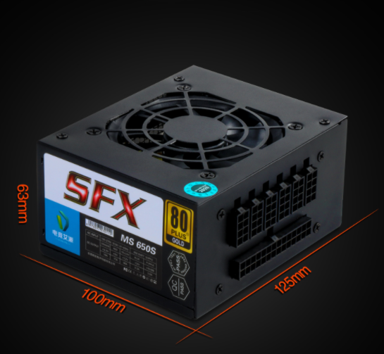 new MS-650S gold medal full module 650W SFX itx chassis silent power supply