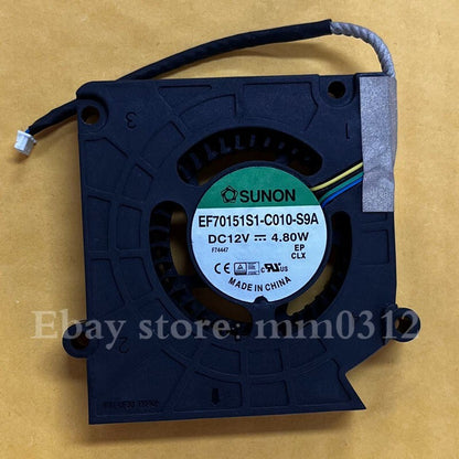 new SUNON EF70151S1-C010-S9A 7015 DC12V 4.80W 7CM 4-Wire Silent Cooling Fan