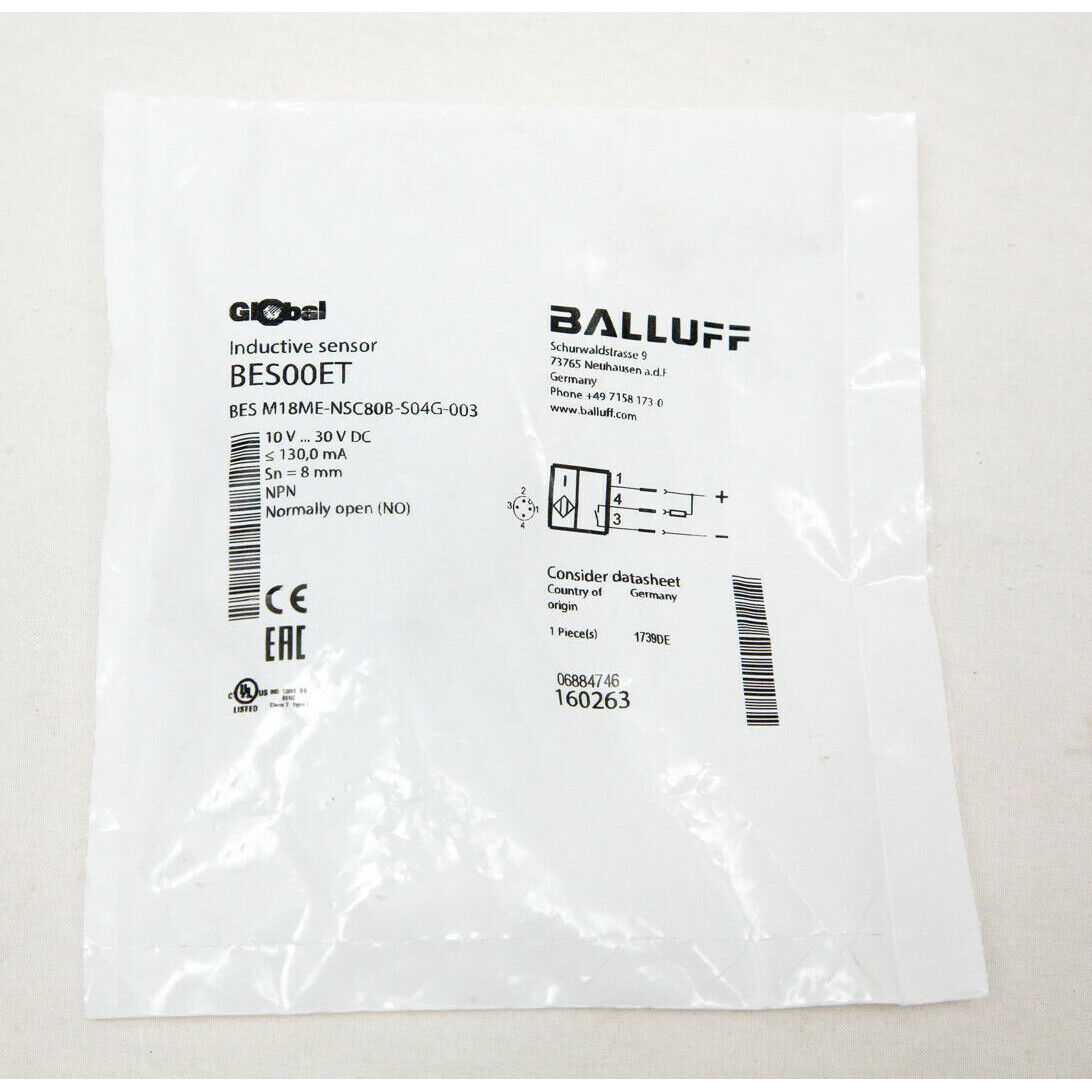 Proximity Sensor M18ME-NSC80B-S04G-003 Fast - BALLUFF
