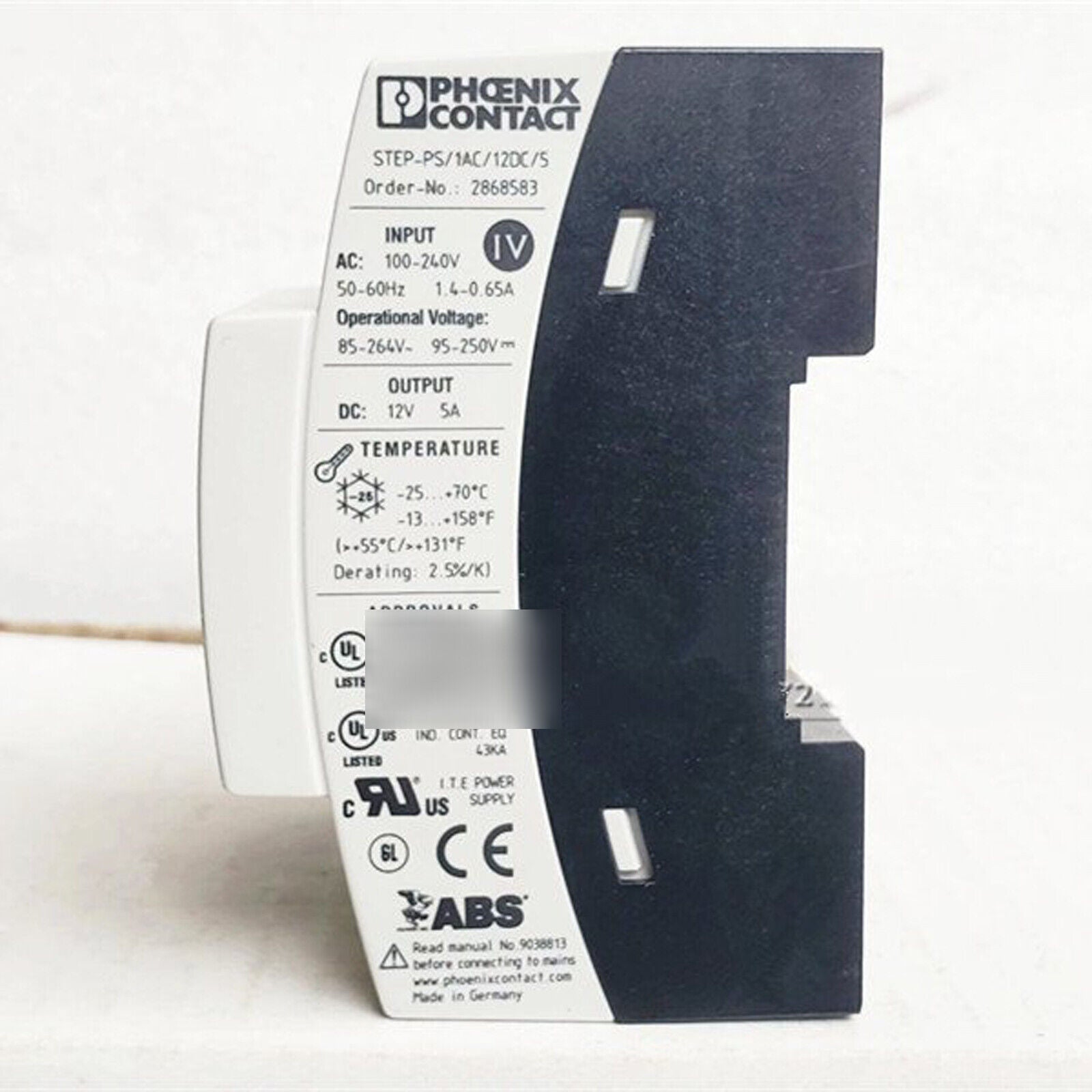 new Phoenix 1PC PHOENIX-CONTACT STEP-PS/1AC/12DC/5 ID 2868583 POWER SUPPLY - PHOENIX