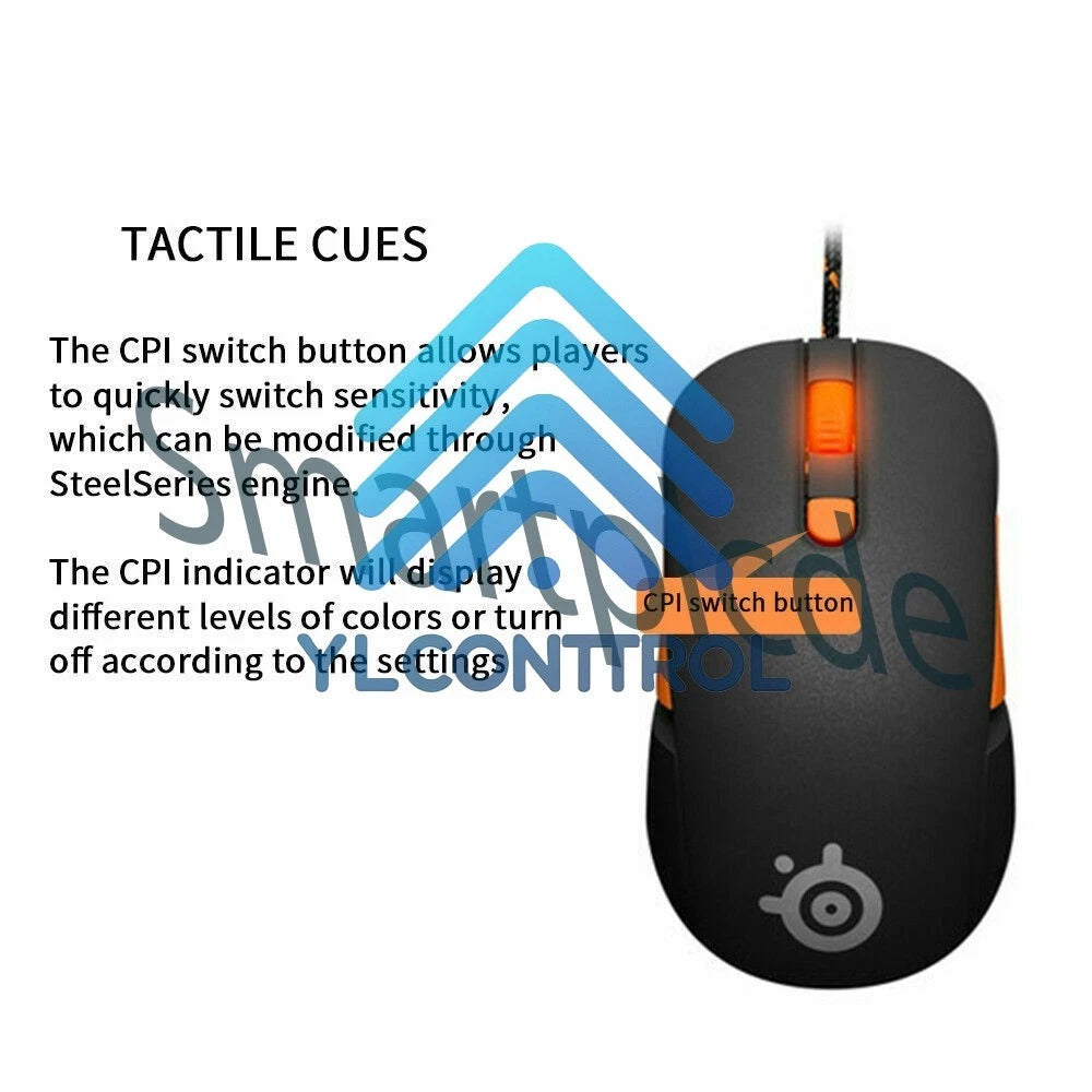 steelseries kana v2 ergonomic photoelectric wired gaming mouse cpi switch