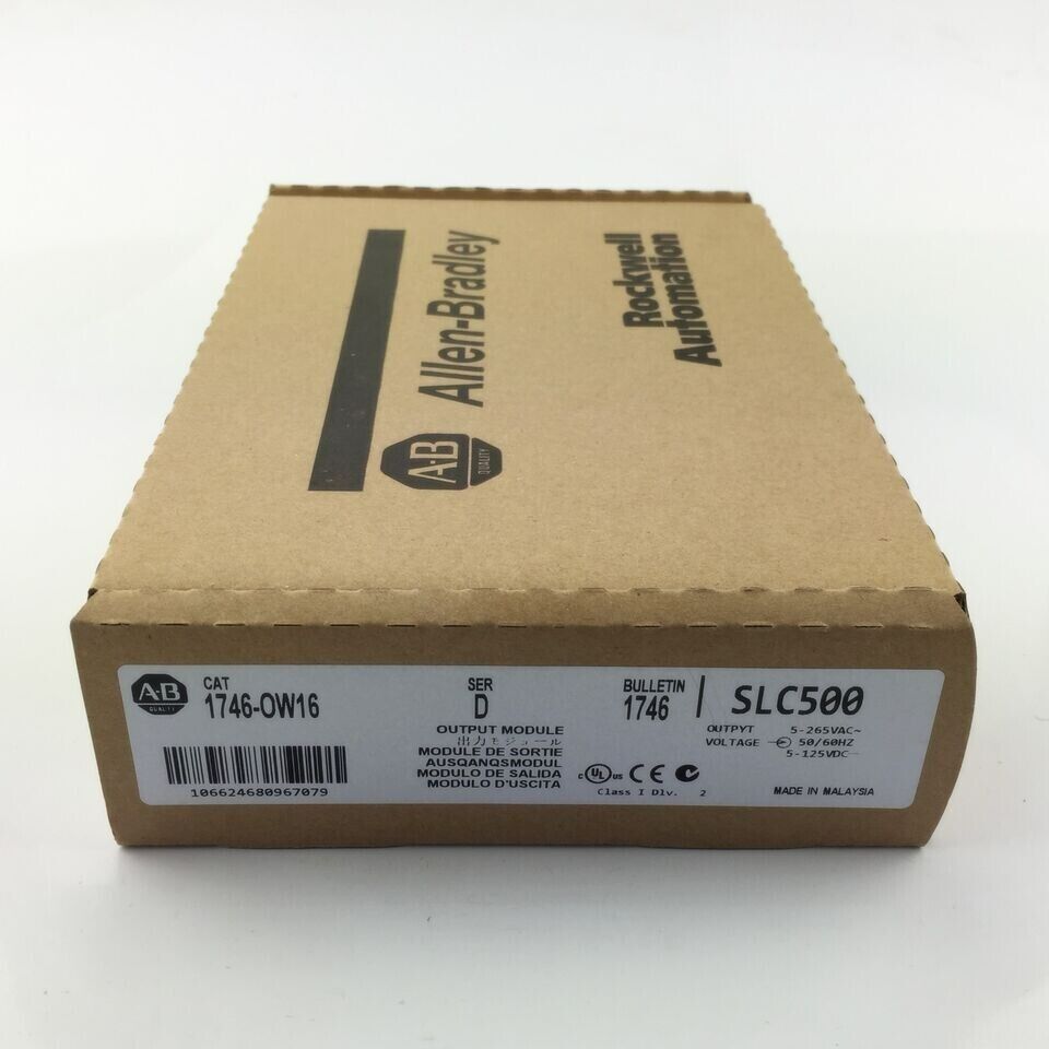Factory Sealed Allen Bradley 1746-OW16 SLC 500 SerD Output Module New in Box - ALLEN BRADLEY