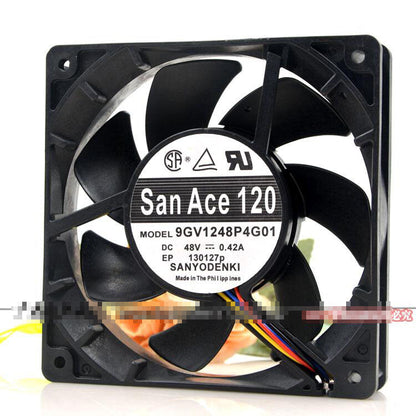 1pcs Sanyo 9GV1248P4G01 12025 48V 0.42A 12cm 4-wire cooling fan