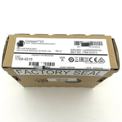 Allen Bradley Compact 16 PT.24VDC Module - Sealed PLC NEW - ALLEN BRADLEY