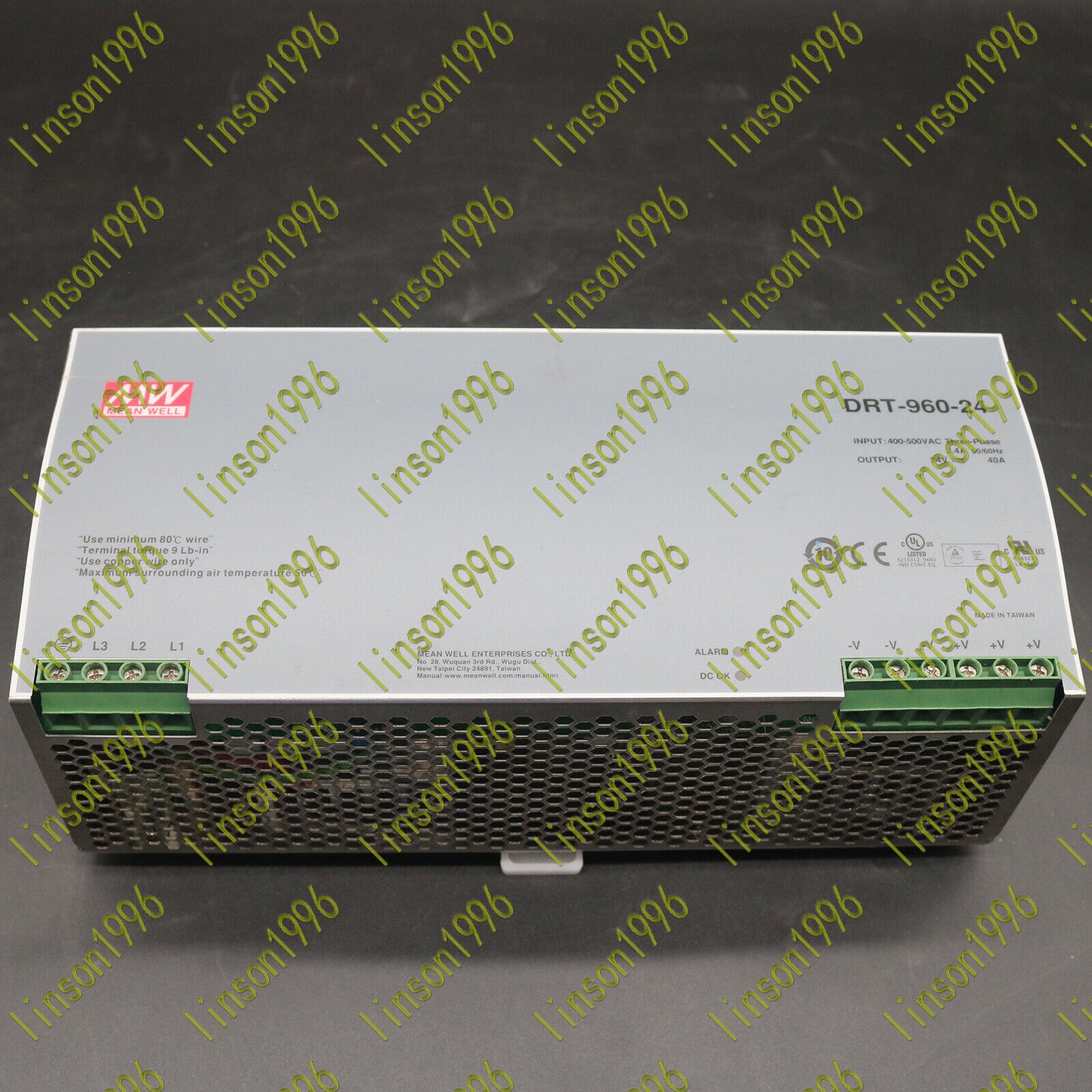 DRT-960-24 24V 40A Switching Power Supply - MEAN WELL