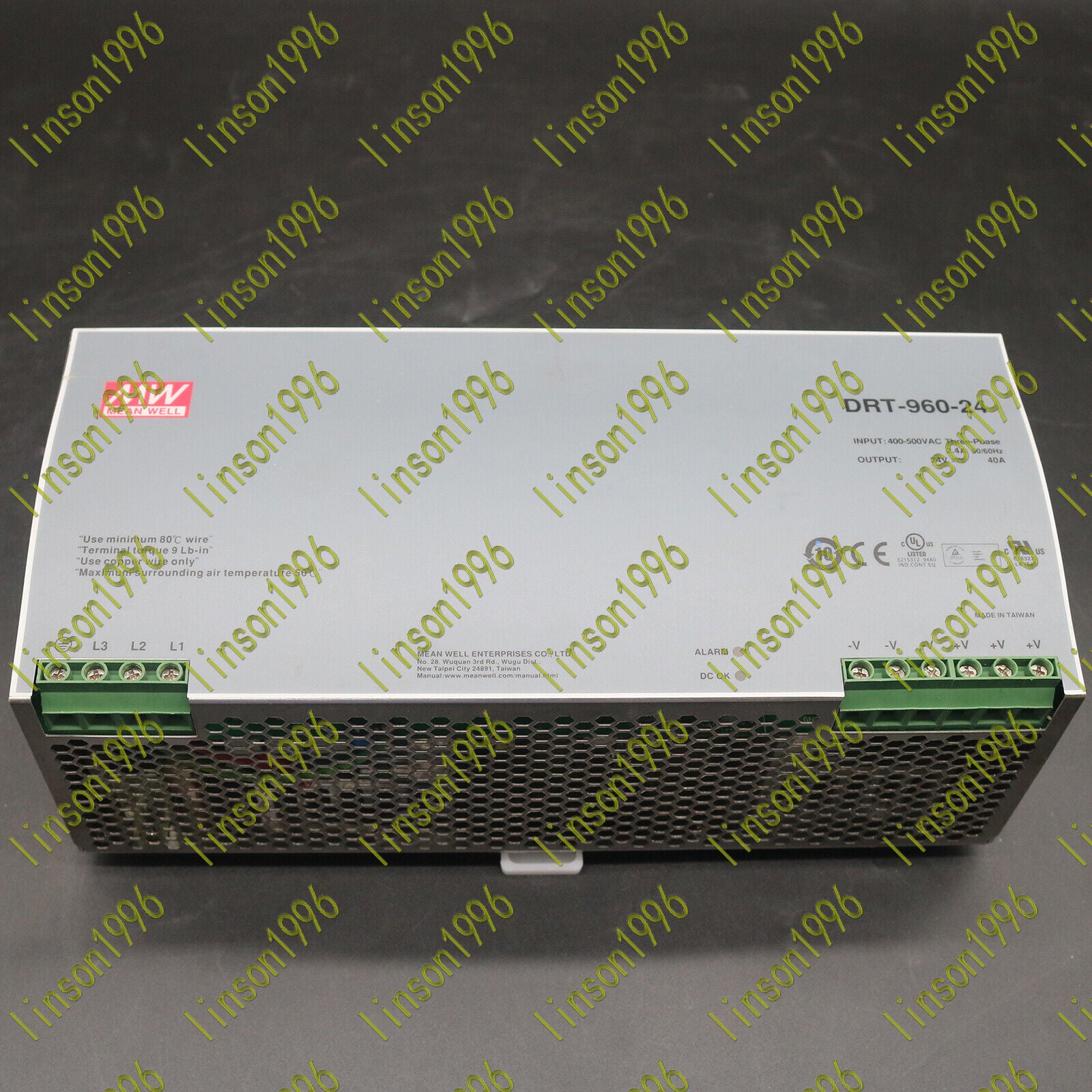 DRT-960-24 24V 40A Switching Power Supply - MEAN WELL