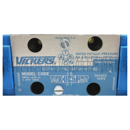 new Vickers DG4V-3-6C-M-U-H7-60 Solenoid Operated Directional Valve
