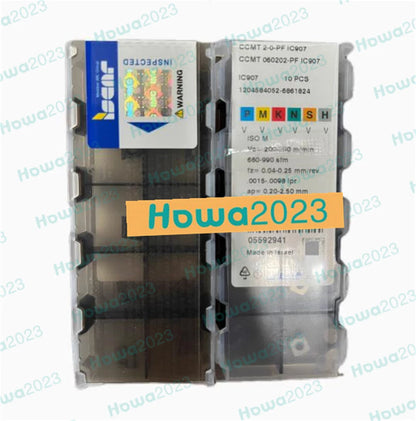 10Pcs/BoxIscar CCMT060202-PF IC907 CCMT2-0-PF CNC Turning Blade Carbide Insert