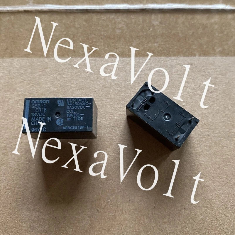 10Pcs Power Relay 3A 250VAC 4 Pins G5B-1-ER18 18VDC