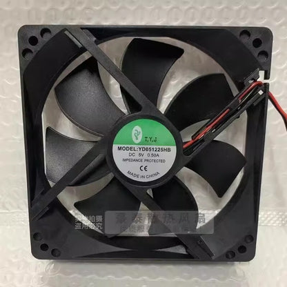 1PCS YD051225HB DC5V 0.50A 2-Wire Silent Cooling Fan