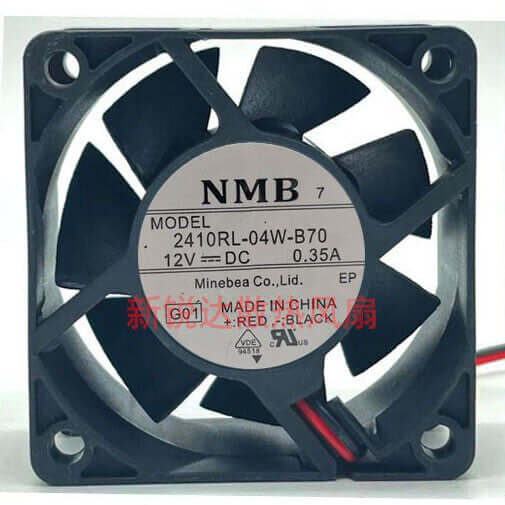 used NMB 2410RL-04W-B70 12V 0.35A 6025 6cm high air volume fan