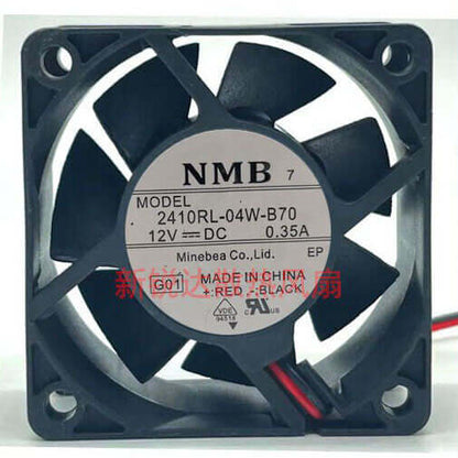 used NMB 2410RL-04W-B70 12V 0.35A 6025 6cm high air volume fan
