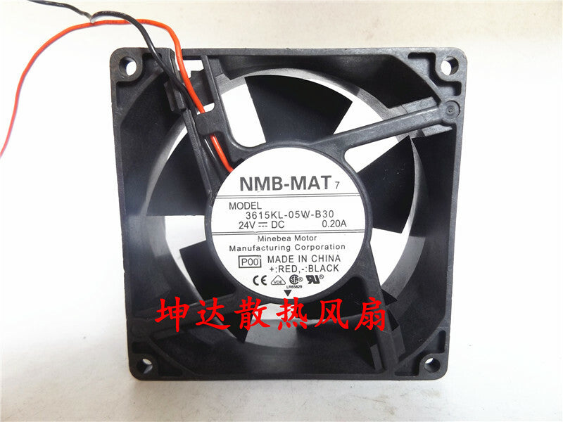 1pcs NMB-MAT 3615KL-05W-B30 DC24V 0.20A 2-wire inverter fan