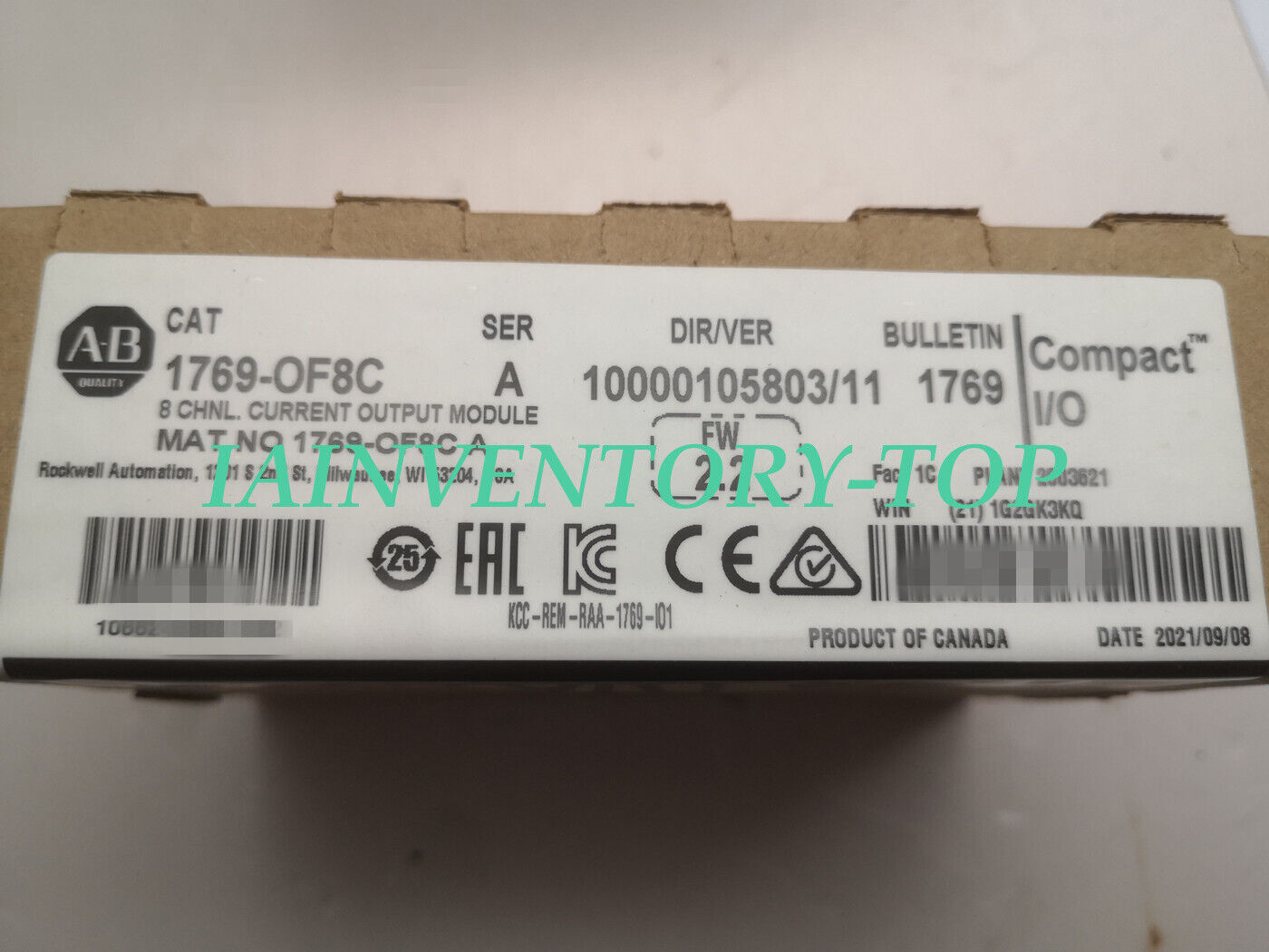 1PC New Factory Sealed Allen-Bradley 1769-OF8C 8 Pt Current Module - ALLEN-BRADLEY