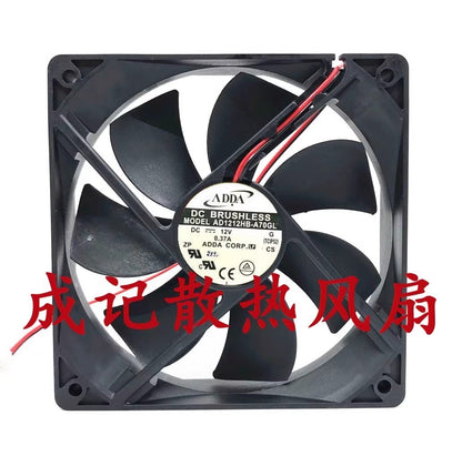 ADDA AD1212HB-A70GL 120 AD1212HB-A70GL 12025 DC12V 0.37A 12CM 2-Wire Cooling Fan