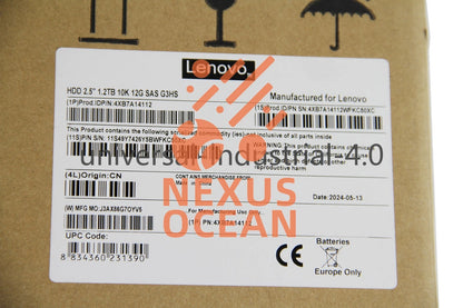 4XB7A14112 Lenovo 01PG635 1.2TB 2.5" SAS Hot Swap Internal Hard Drive with Tray
