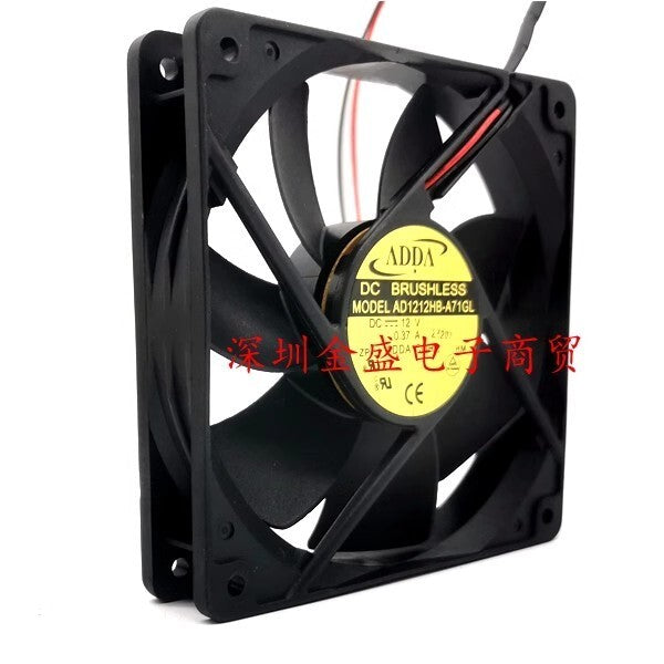 ADDA AD1212HB-A71GL DC12V 0.37A 120*120*25MM 2-Wire Cooling Fan