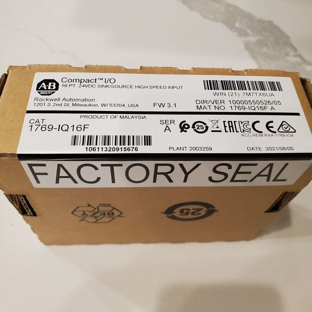 New Factory Sealed AB 1769-IQ16F SER CompactLogix 16 Pt 24VDC Input Module - COMPACTLOGIX