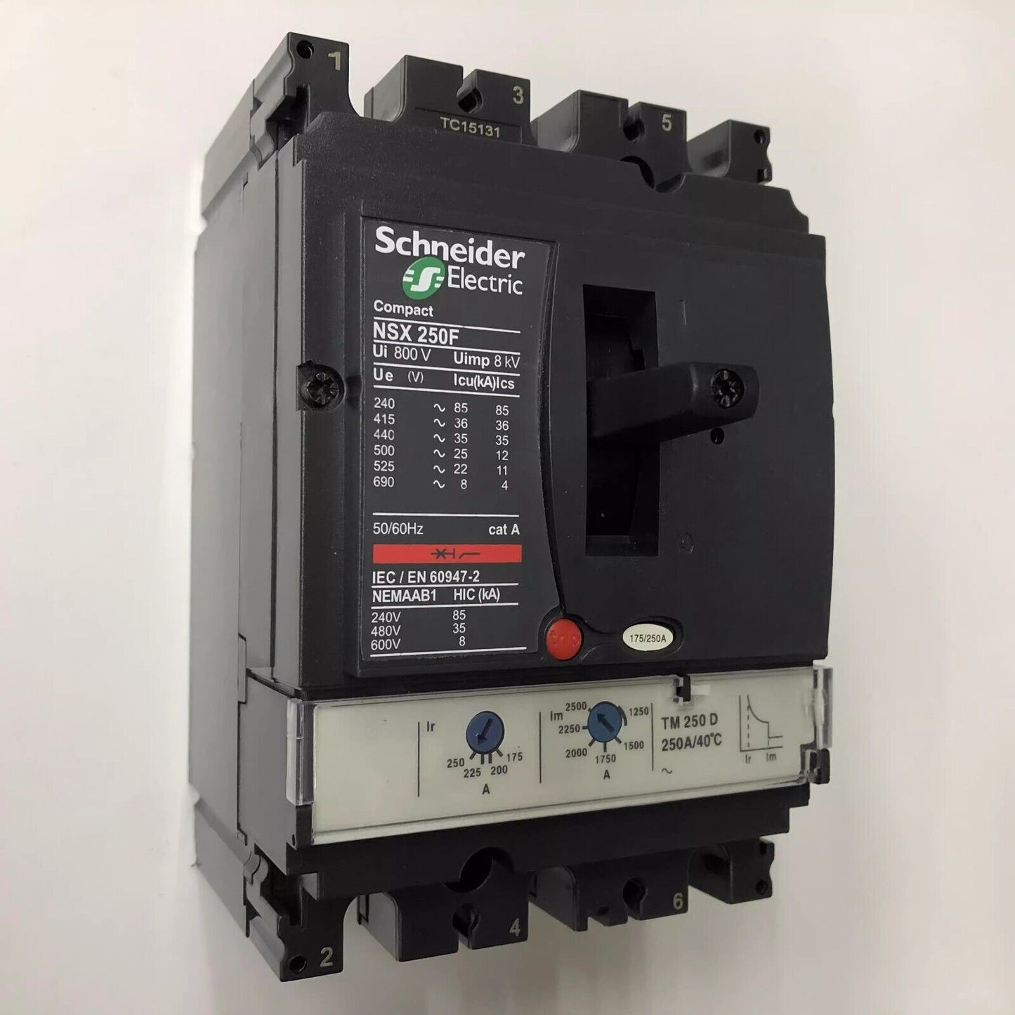 new 1PCS for Schneider NSX250F 3P 250A TM250D AirSwitch Moulded Case Circuit Breaker - SCHNEIDER