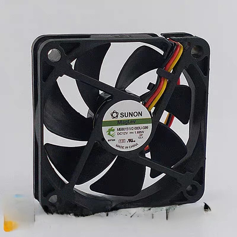 SUNON ME60151V2-000U-G99 6015 DC12V 1.68W 3-Wire Silent Cooling Fan