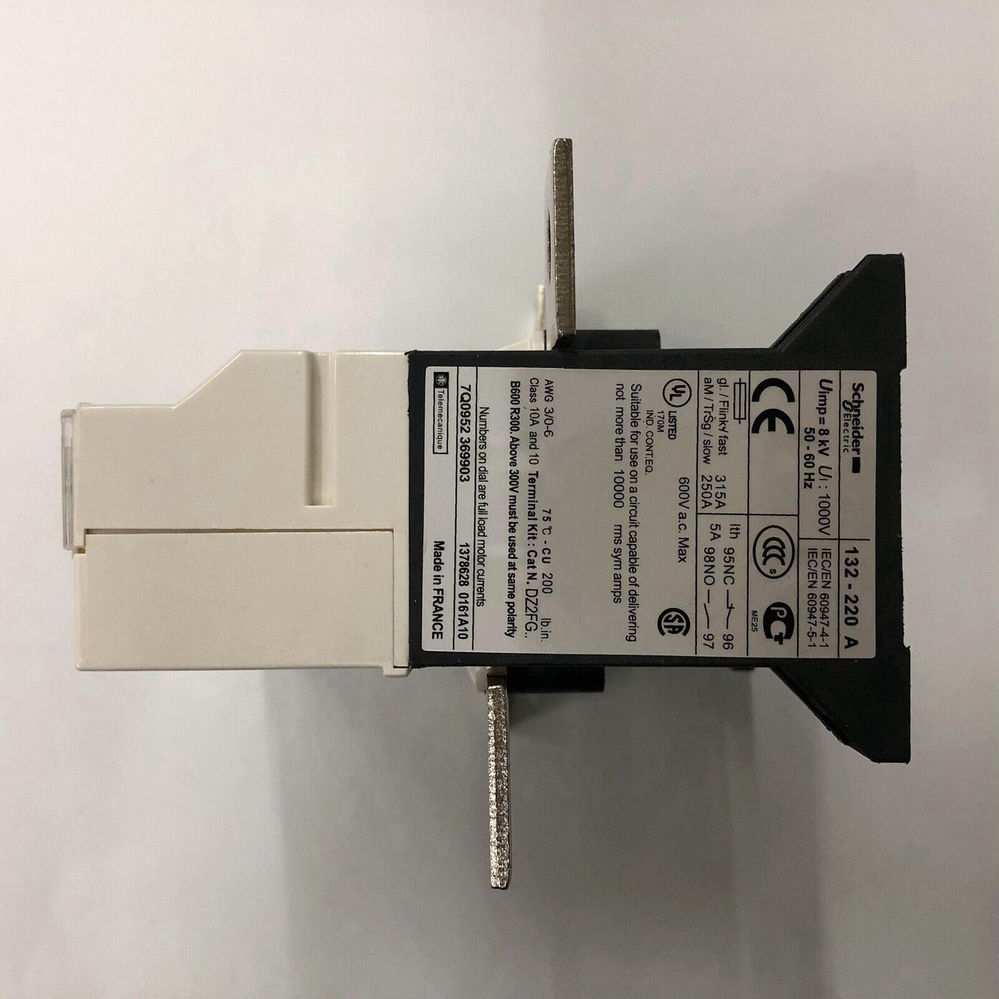 Schneider LR9F5371 Solid State Overload Relay 575VAC 132-220A - SCHNEIDER