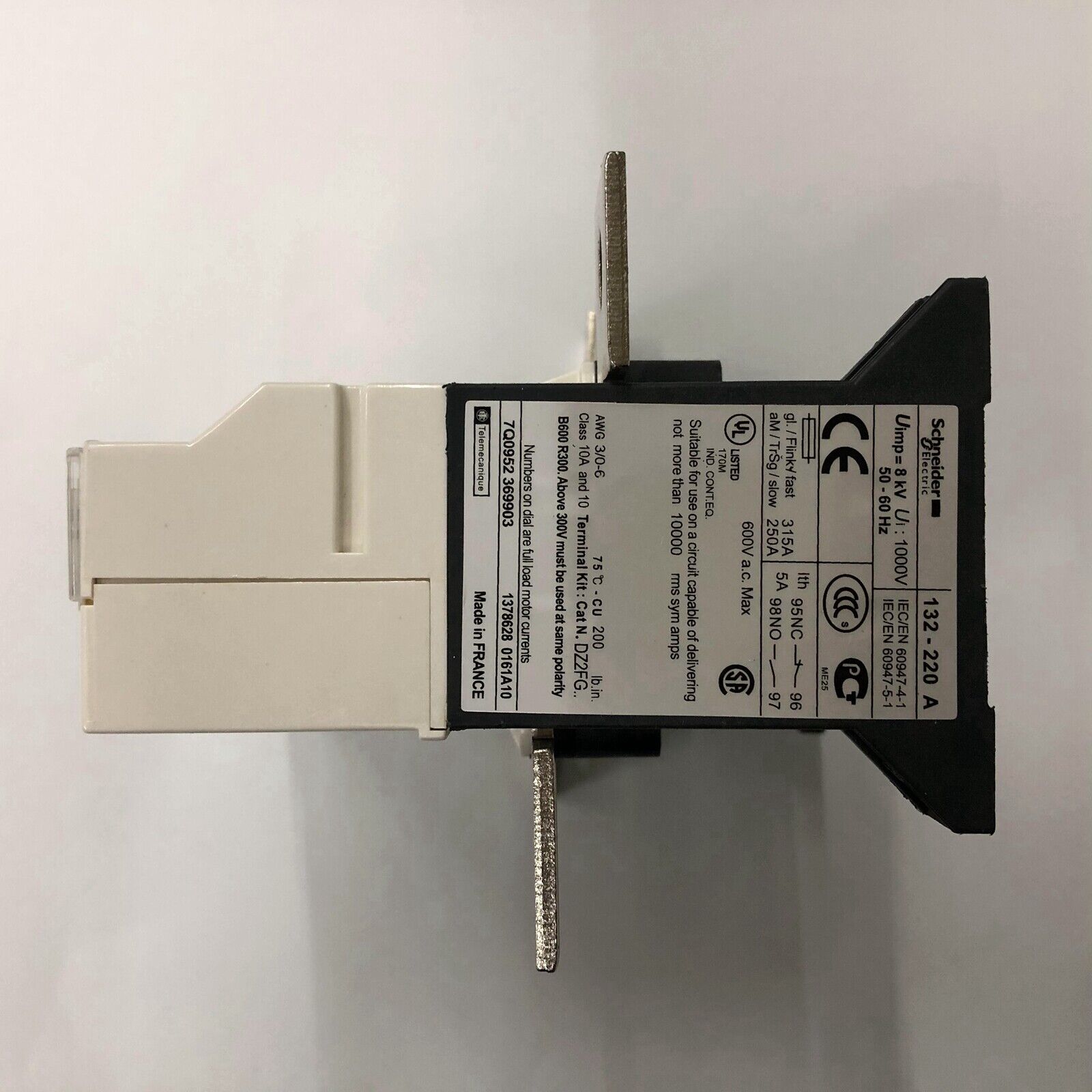 Schneider LR9F5371 Solid State Overload Relay 575VAC 132-220A - SCHNEIDER