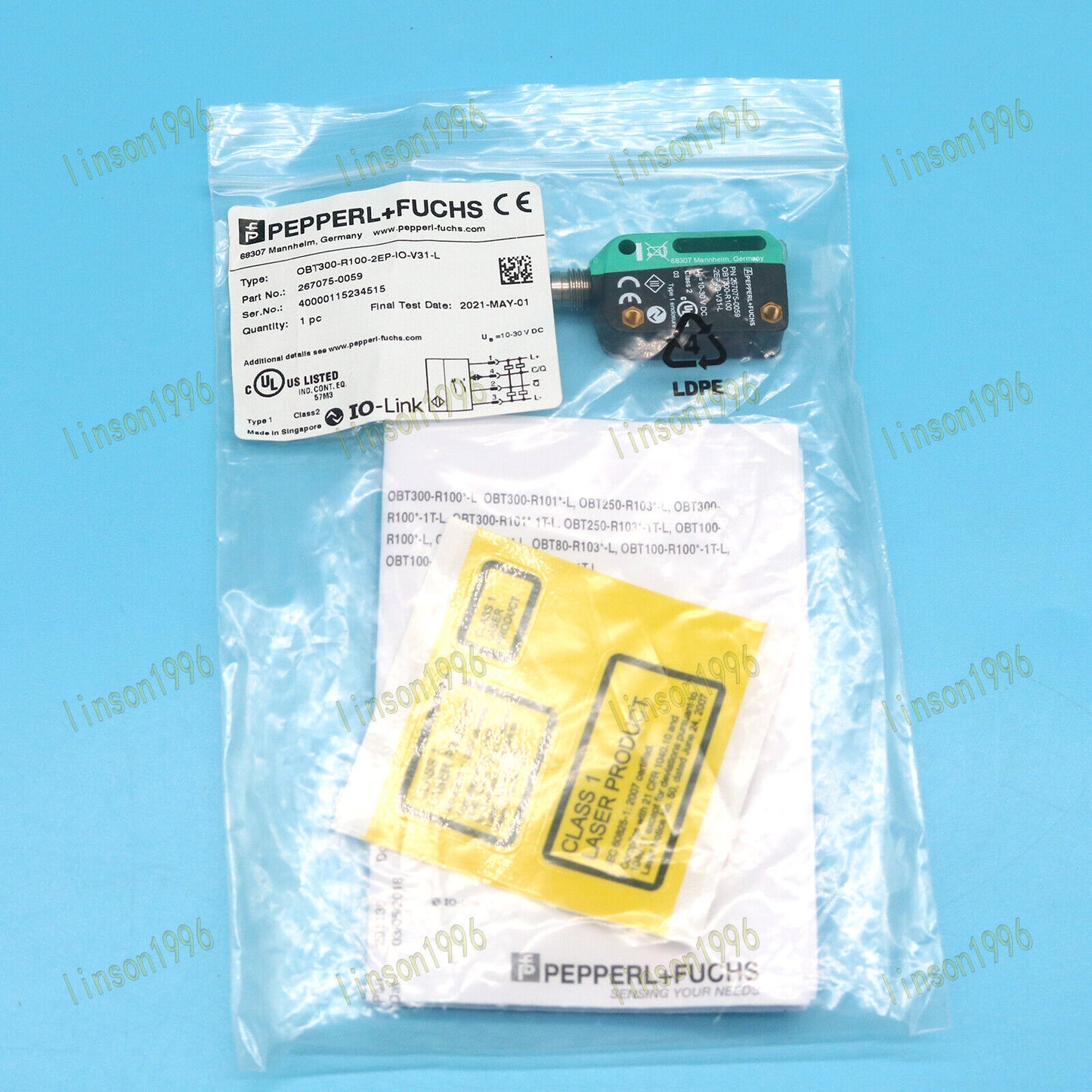 One Pepperl+Fuchs OBT300-R100-2EP-IO-V31-L 267075-0059 Sensor SHIP - PEPPERL+FUCHS