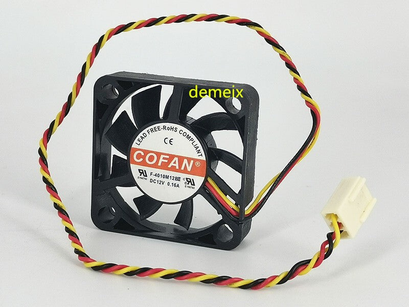 1PCS COFAN F-4010M12BII 0.16A DC12V 40mm 4010 4CM 3-wire cooling fan
