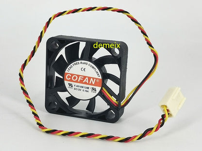 1PCS COFAN F-4010M12BII 0.16A DC12V 40mm 4010 4CM 3-wire cooling fan