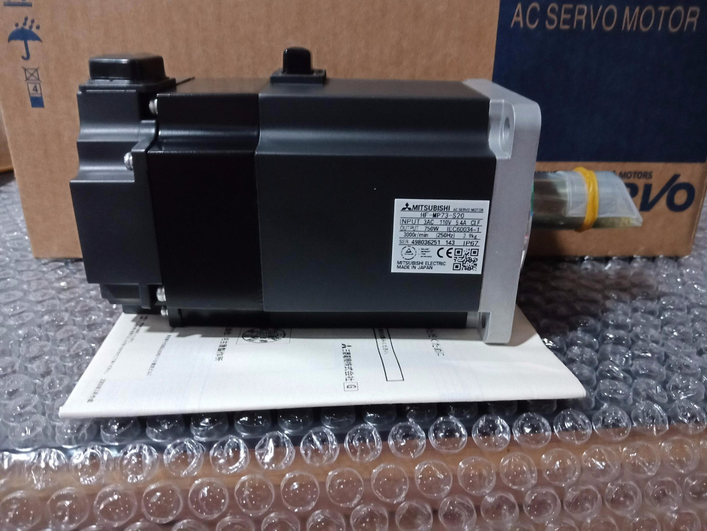 MITSUBISHI AC SERVO MOTOR HF-MP73-S20