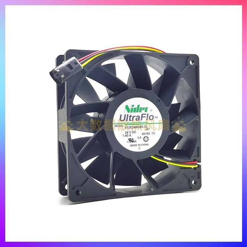 Nidec V12E24BGB5-52 DC24V 1.40A 3-Pin Inverter Cooling Fan