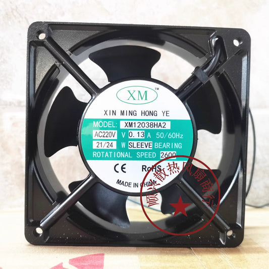 XM XM12038HA2 AC220V 0.13A 21-24W 12CM Cooling Fan