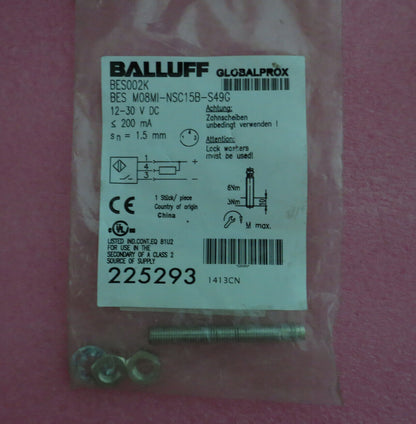 BES Proximity Switch Sensor, BES M08MI-NSC15B-S49G, Fast Ship - BALLUFF