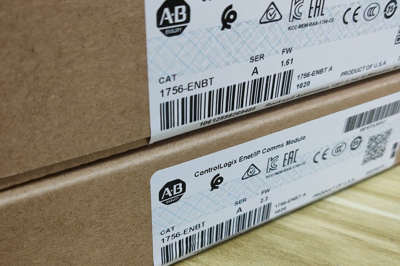 New Genuine In Box Allen-Bradley 1756-ENBT EtherNet/IP ControlLogix Module - ALLEN-BRADLEY