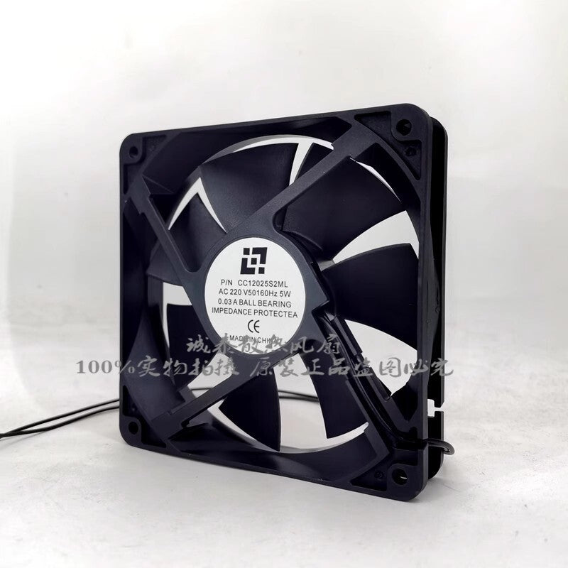 1PCS P/N CC12025S2ML AC220V 5W 0.03A 12CM Silent Cooling Fan