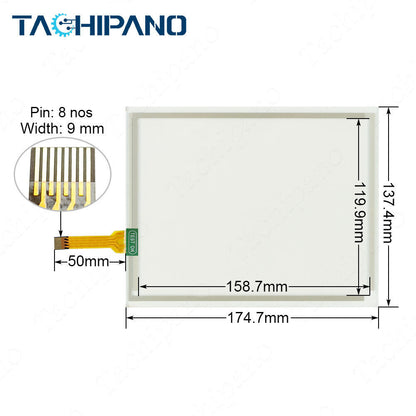new AGP3400-T1-D24 Touch Panel for Pro-face AGP3400-T1-D24-M Screen + Front Overlay - PRO-FACE