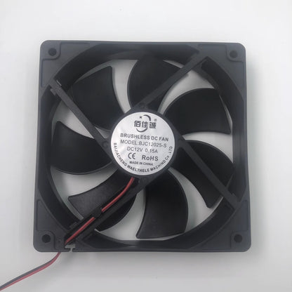 1PCS BJC12025-S DC12V 0.15A 12CM 2-Wire Inverter Cooling Fan