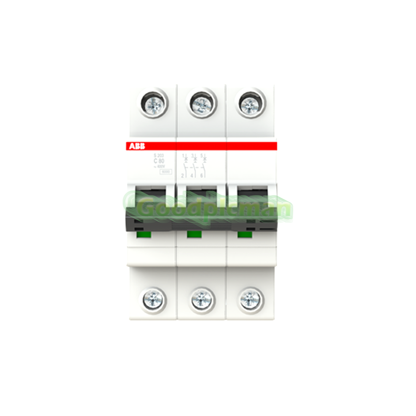 ABB S203-C80 Circuit Breaker 3P 80A 1Pcs/