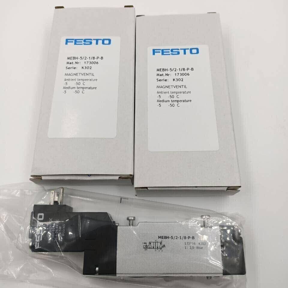 new FESTO MEBH-5/2-1/8-P-B 173006 1PC Solenoid Valve - FESTO