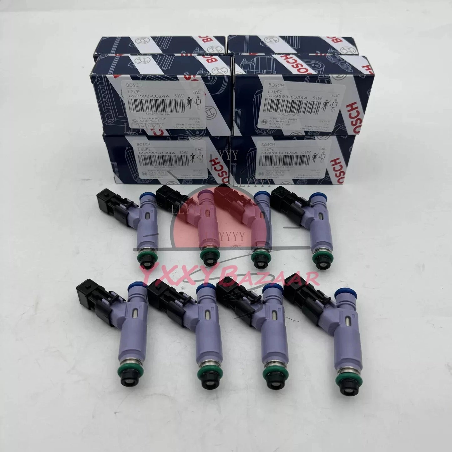 8PCS M-9593-LU24A Fuel Injectors For Mustang GT 24 lb pound For Ford Racing
