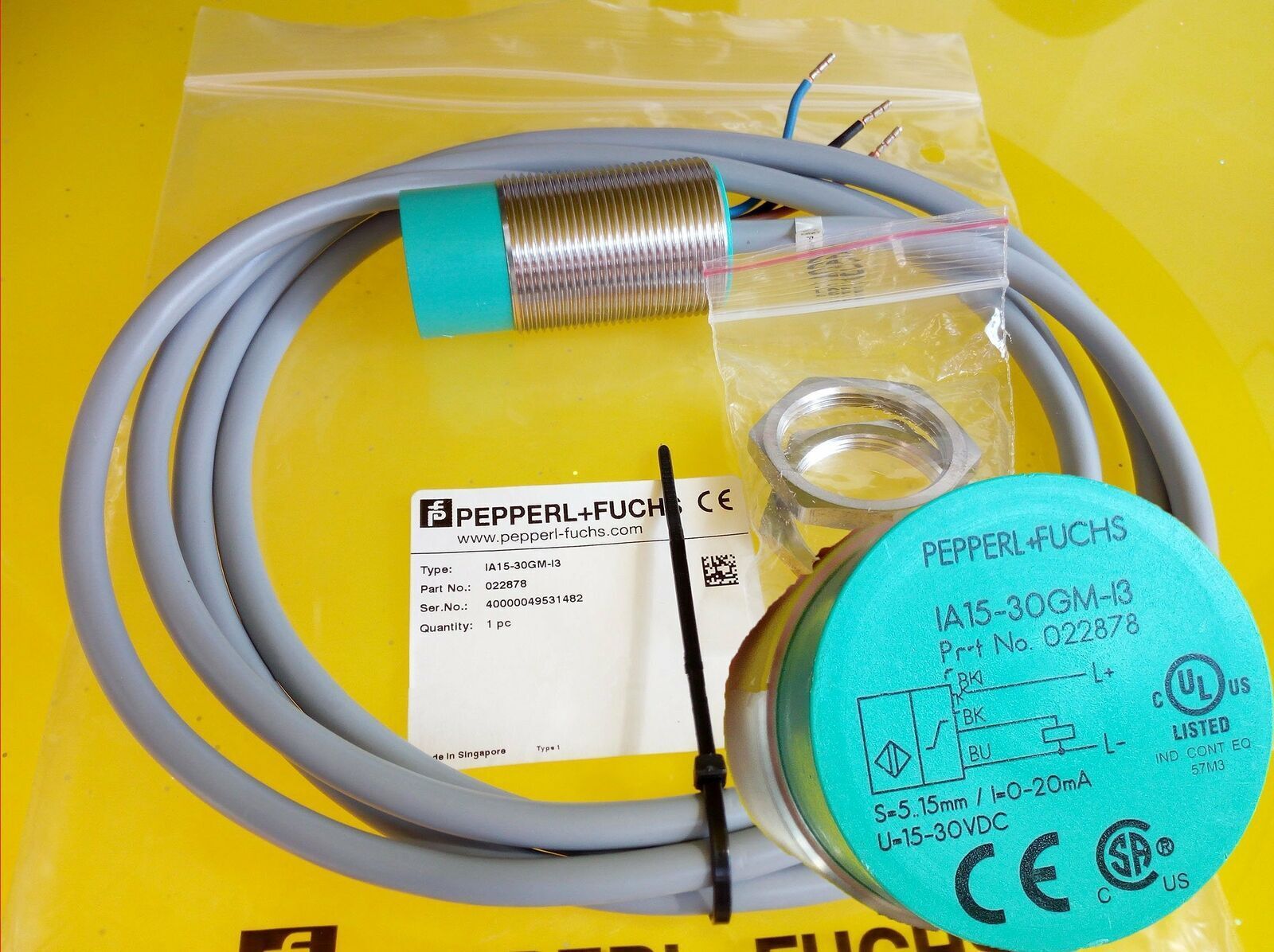 1PCS Pepperl+Fuchs IA15-30GM-I3 Proximity Switch - PEPPERL+FUCHS