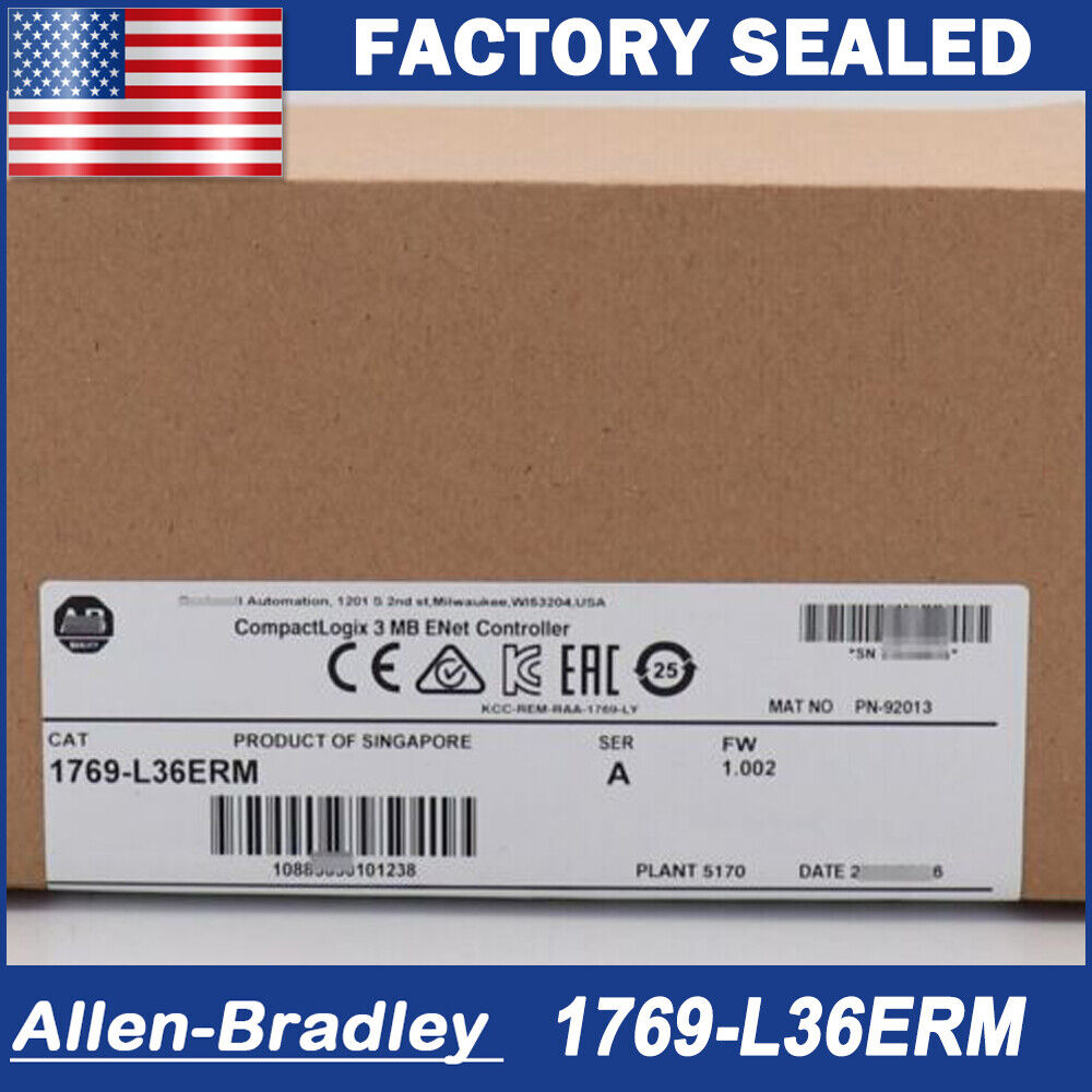 New Factory Sealed AB 1769-L36ERM SER CompactLogix 3MB Motion Controller USA - COMPACTLOGIX